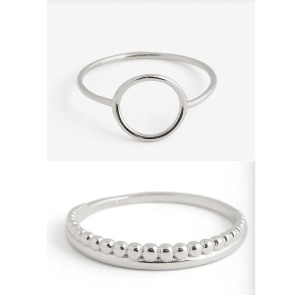 Twenty Compass set of 2 rings size 8 - Picture 2 of 9